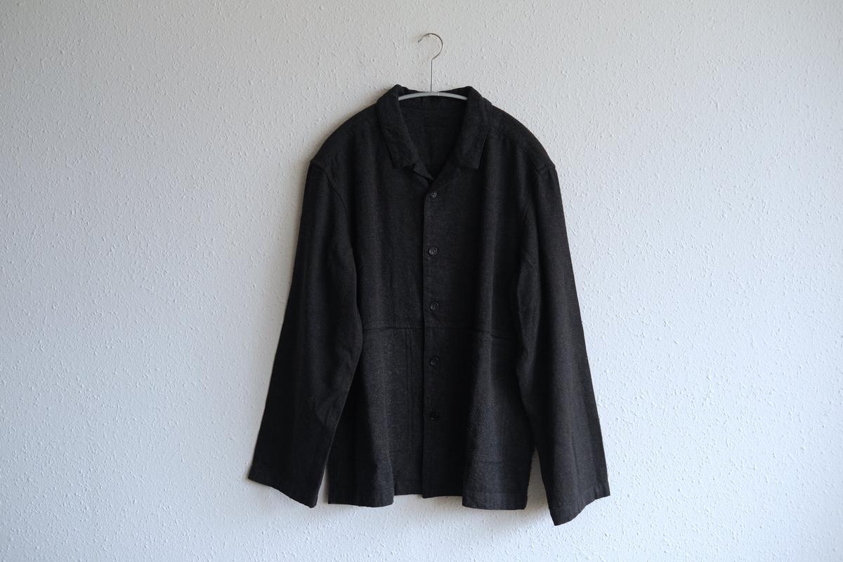 MITTAN / 亜麻苧麻絹シャツジャケット 墨茶 JK-76 / unisex