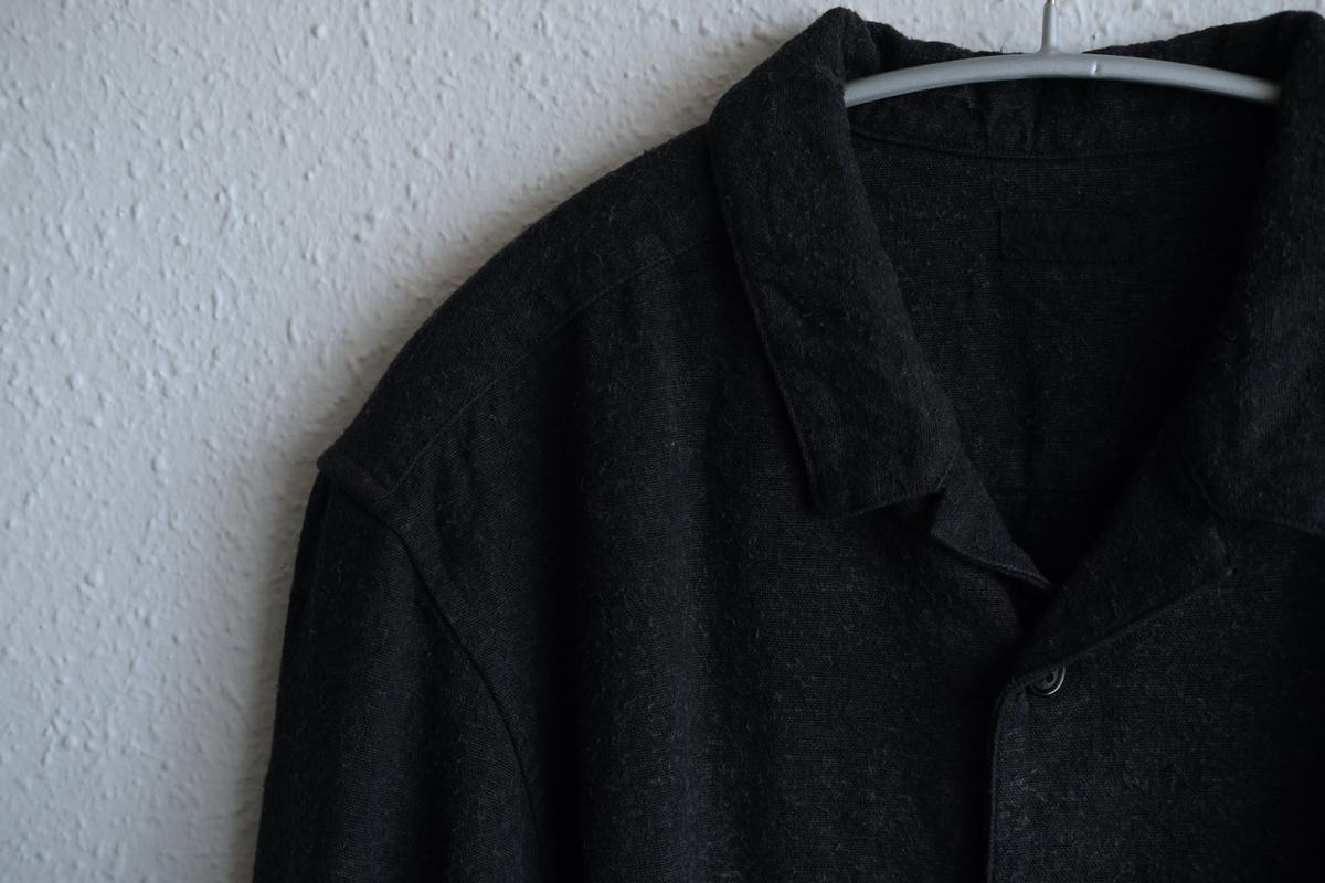 MITTAN / 亜麻苧麻絹シャツジャケット 墨茶 JK-76 / unisex