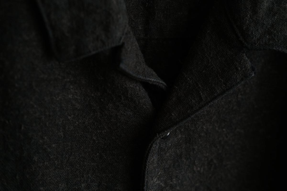 MITTAN / 亜麻苧麻絹シャツジャケット 墨茶 JK-76 / unisex