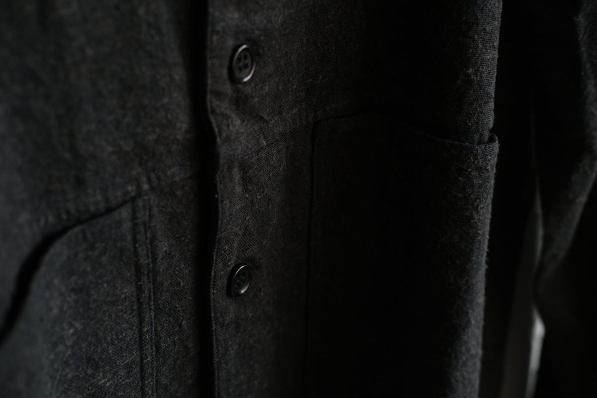 MITTAN / 亜麻苧麻絹シャツジャケット 墨茶 JK-76 / unisex