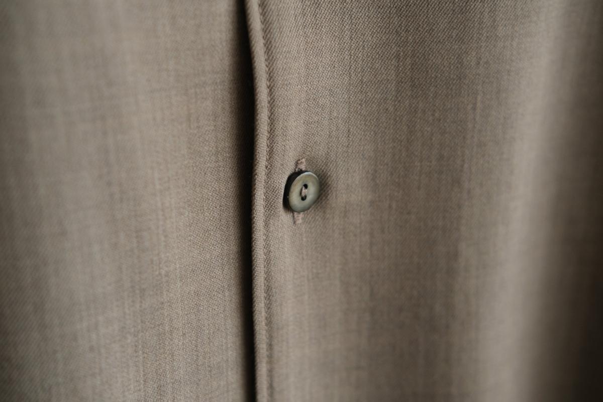 MITTAN / ストレッチNMウールシャツ 灰茶 SH-145 / unisex