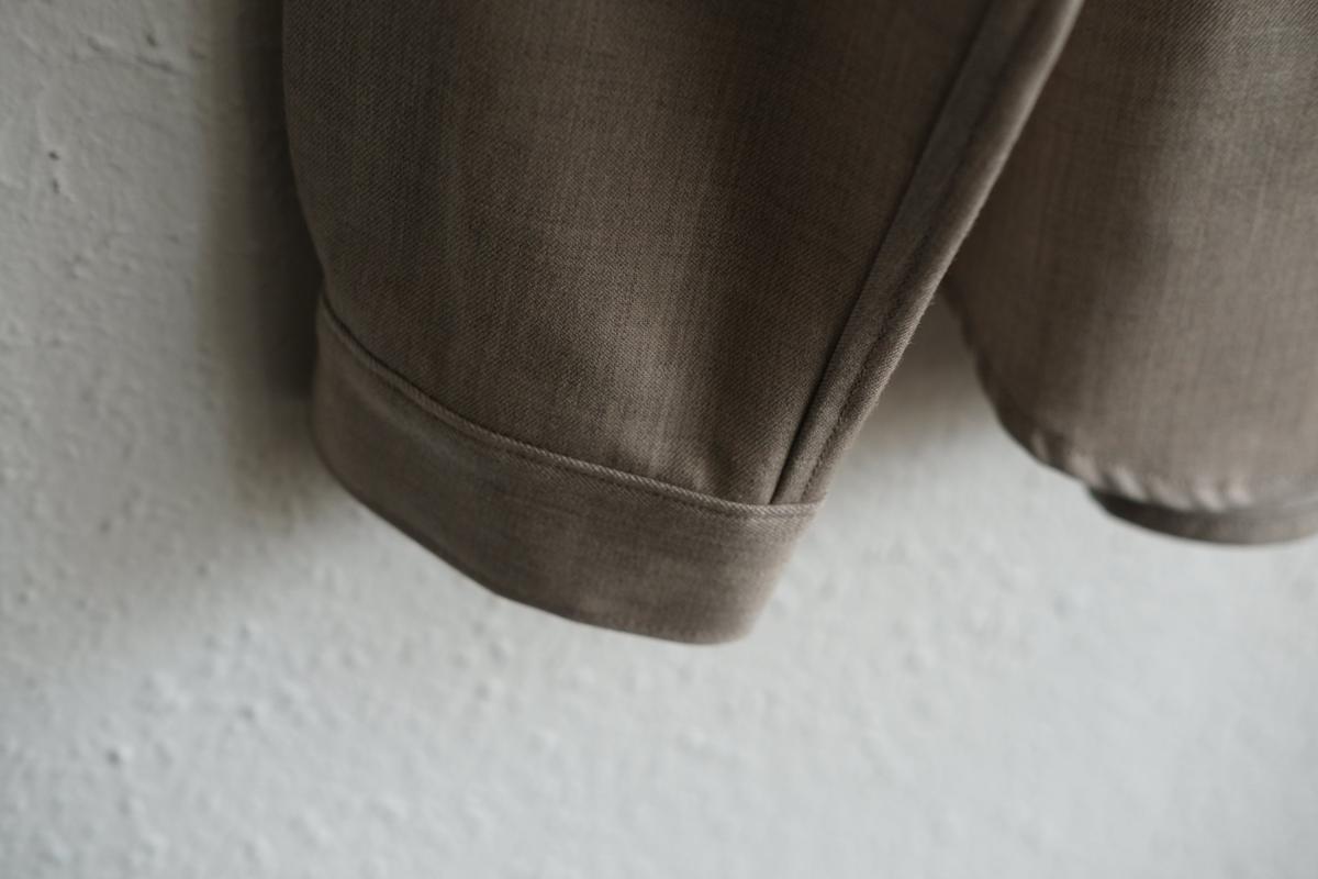 MITTAN / ストレッチNMウールシャツ 灰茶 SH-145 / unisex