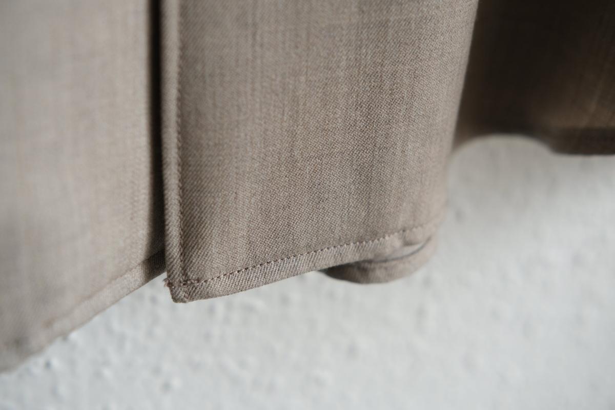 MITTAN / ストレッチNMウールシャツ 灰茶 SH-145 / unisex