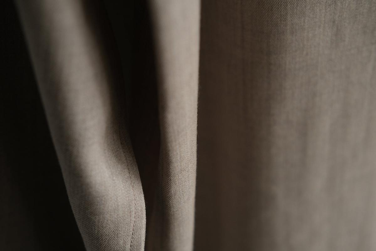 MITTAN / ストレッチNMウールシャツ 灰茶 SH-145 / unisex