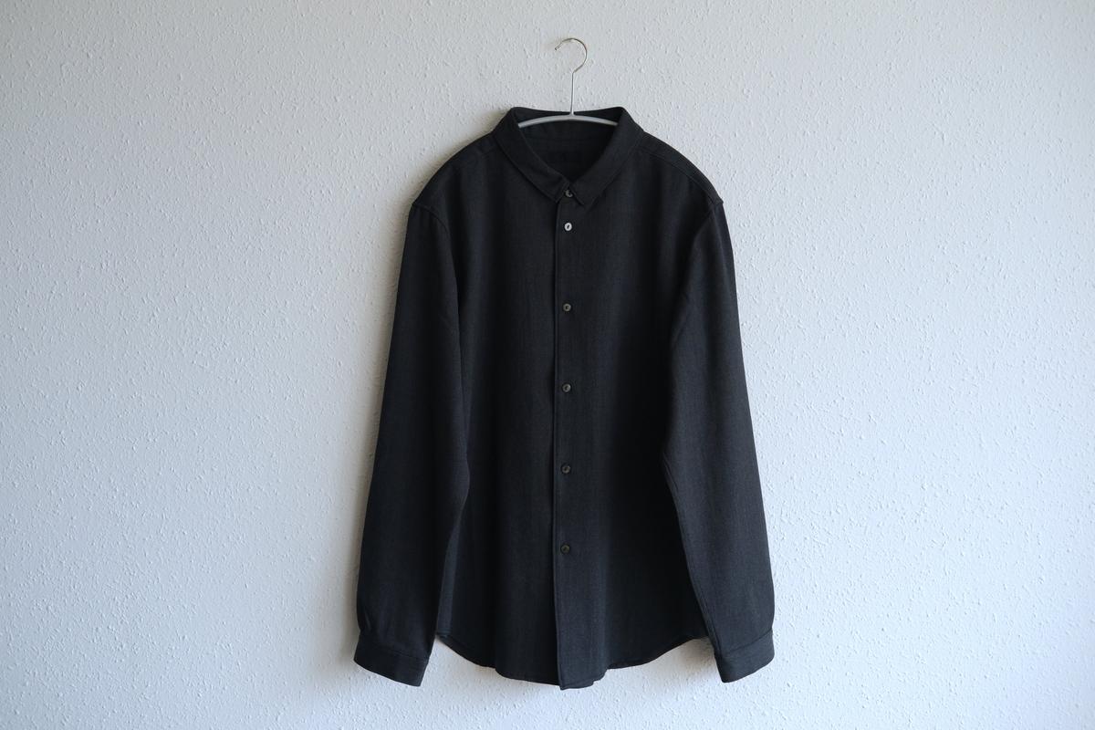 MITTAN / ストレッチNMウールシャツ 墨黒 SH-145 / unisex