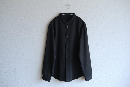 MITTAN / ストレッチNMウールシャツ 墨黒 SH-145 / unisex