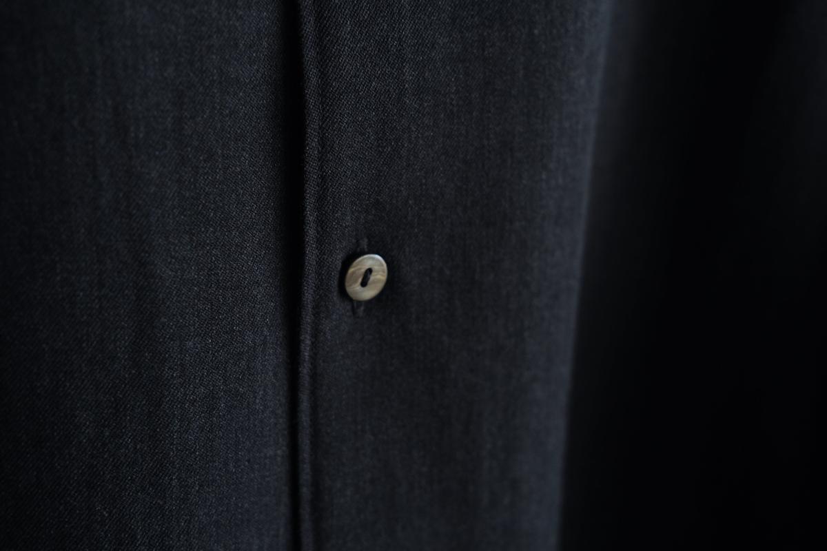 MITTAN / ストレッチNMウールシャツ 墨黒 SH-145 / unisex