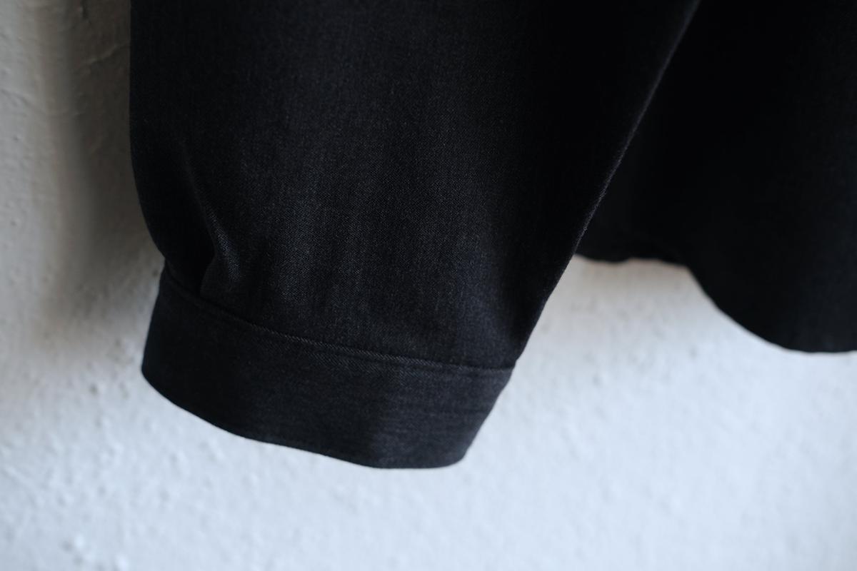 MITTAN / ストレッチNMウールシャツ 墨黒 SH-145 / unisex