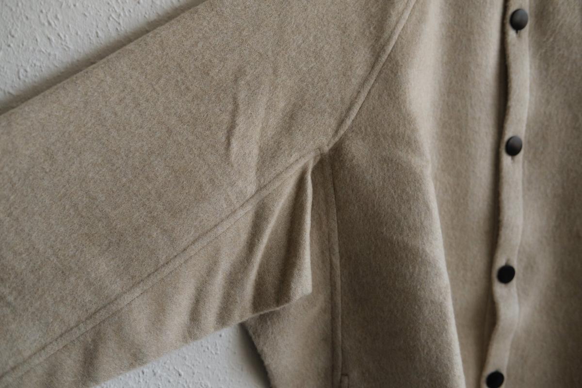 MITTAN / ウールシルクキャメルシャツ 濃灰 SH-108 / unisex