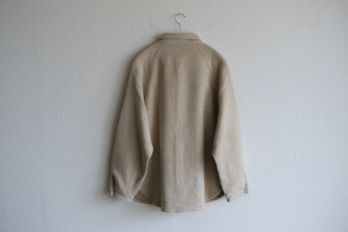 MITTAN / ウールシルクキャメルシャツ 白茶 SH-108 / unisex