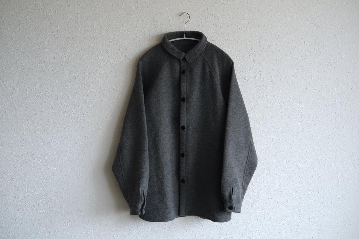 MITTAN / ウールシルクキャメルシャツ 灰 SH-108 / unisex