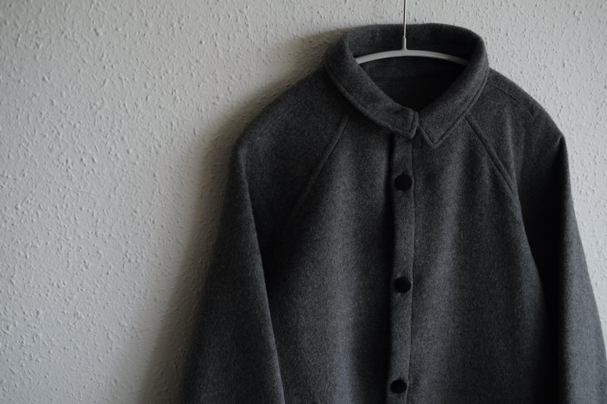 MITTAN / ウールシルクキャメルシャツ 灰 SH-108 / unisex