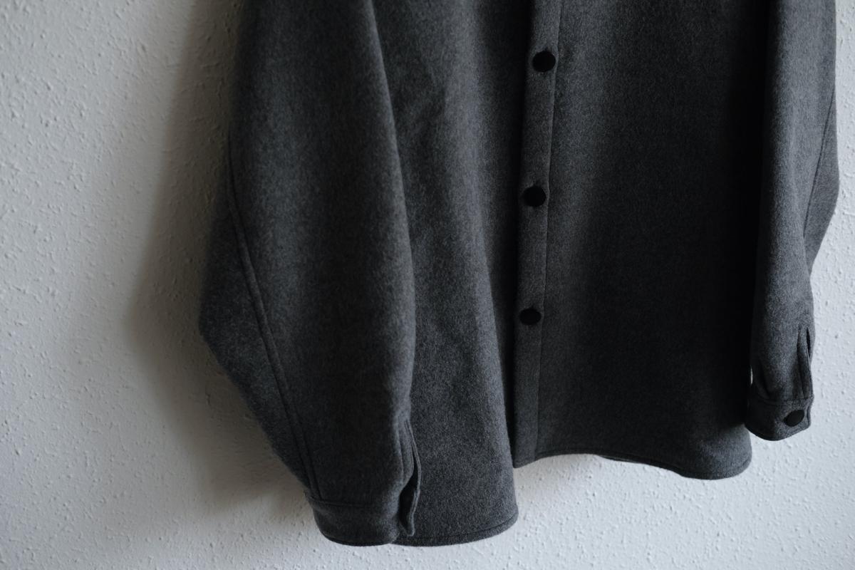 MITTAN / ウールシルクキャメルシャツ 灰 SH-108 / unisex
