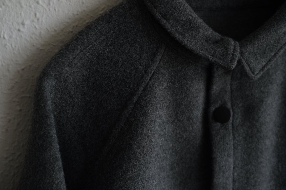 MITTAN / ウールシルクキャメルシャツ 灰 SH-108 / unisex