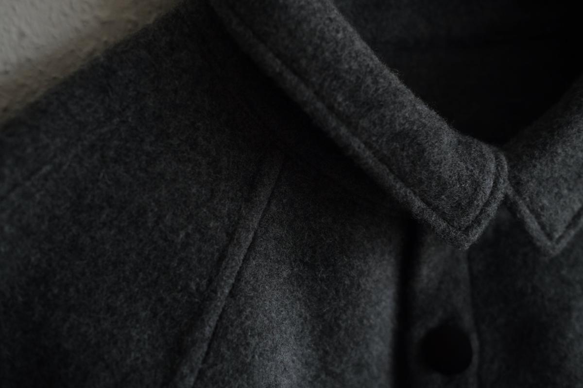 MITTAN / ウールシルクキャメルシャツ 灰 SH-108 / unisex