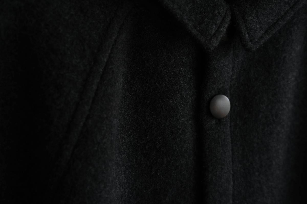 MITTAN / ウールシルクキャメルシャツ 濃灰 SH-108 / unisex