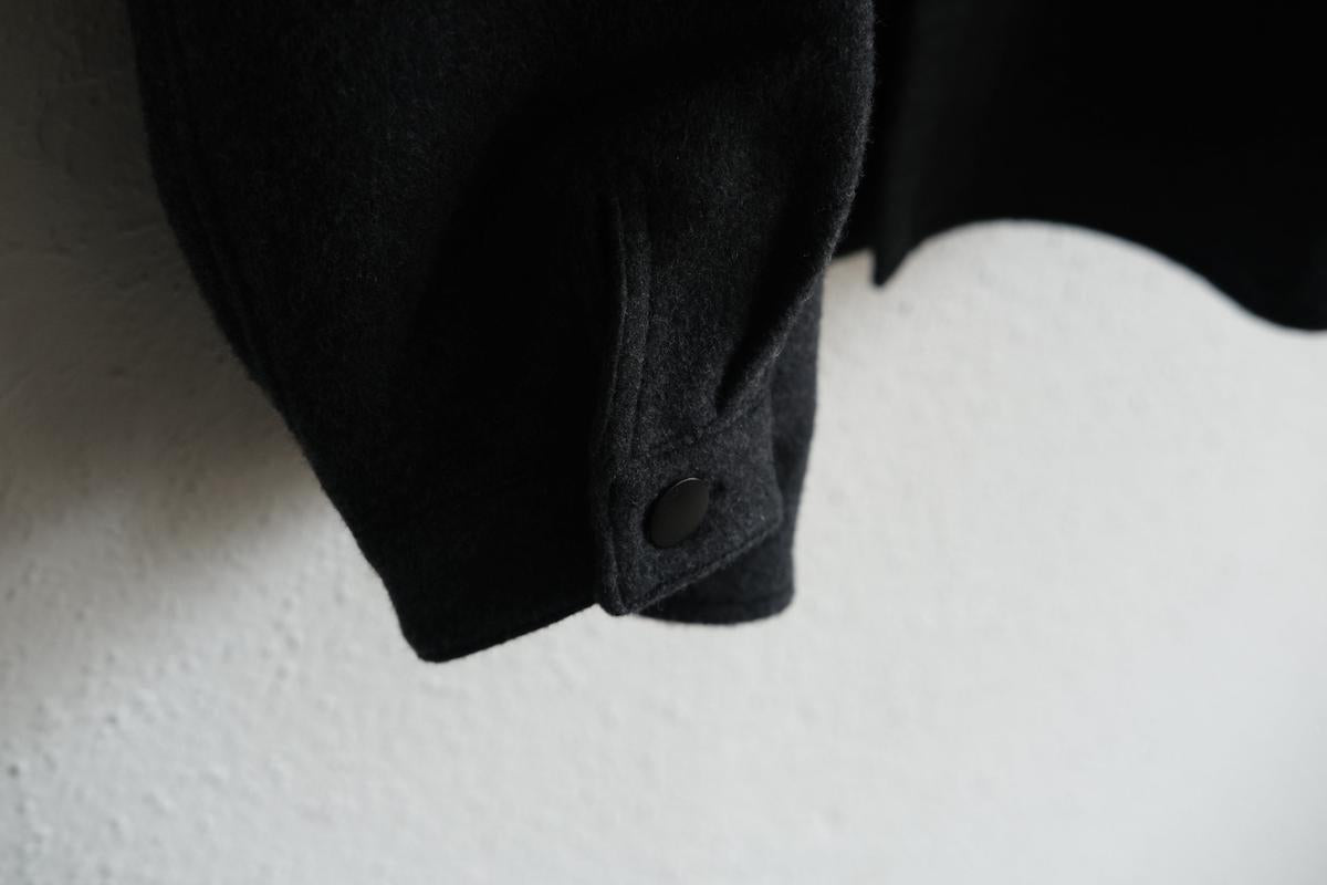 MITTAN / ウールシルクキャメルシャツ 濃灰 SH-108 / unisex