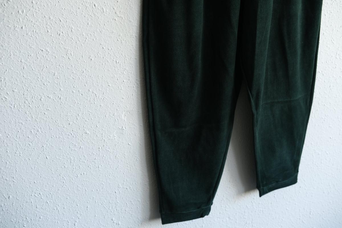 yohaku ドバイパンツ｜ベロア素材 グリーン｜unisex freesize