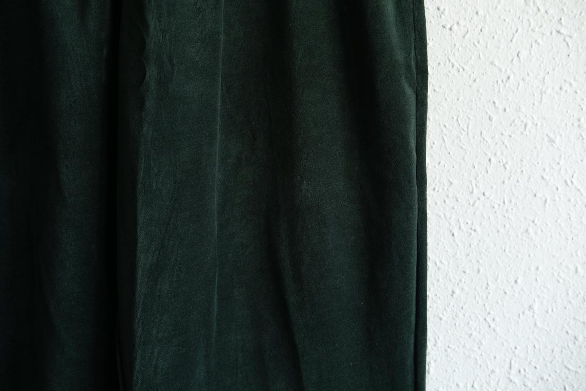 yohaku ドバイパンツ｜ベロア素材 グリーン｜unisex freesize