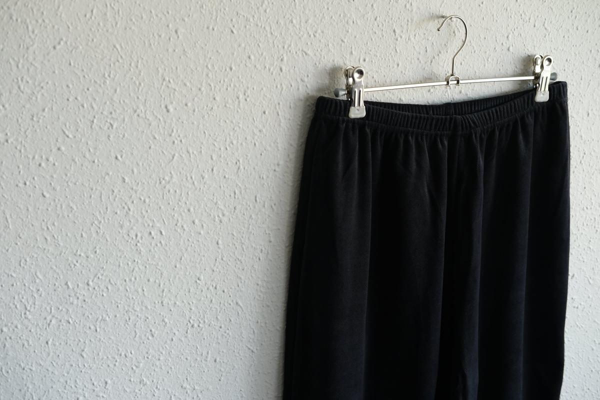 yohaku ドバイパンツ｜ベロア素材 ネイビー｜unisex freesize