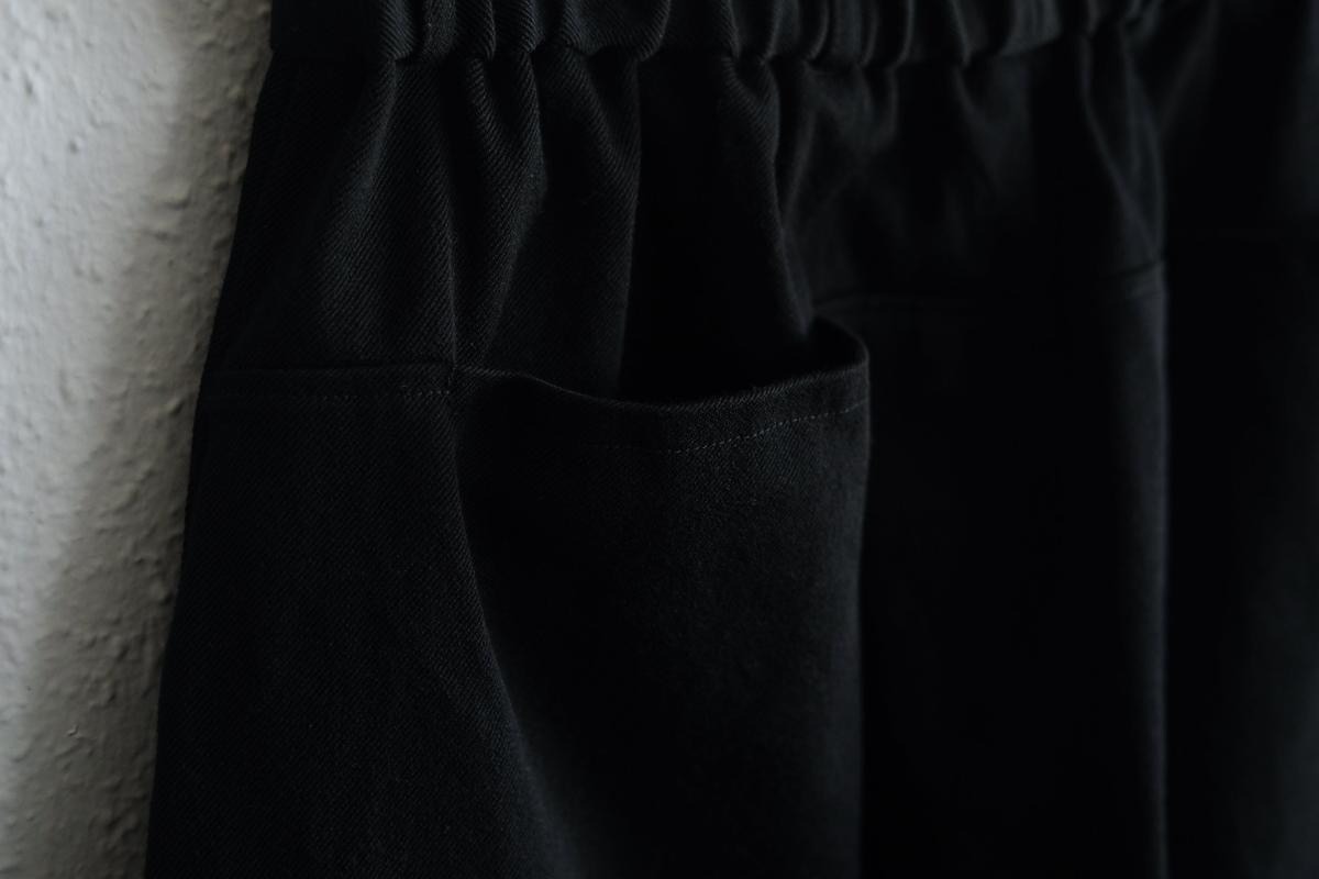 MITTAN / NMウールOCツイルパンツ 黒 PT-125 / unisex