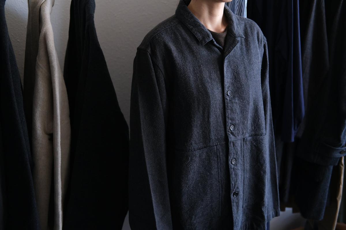 MITTAN / 亜麻苧麻絹シャツジャケット 墨茶 JK-76 / unisex