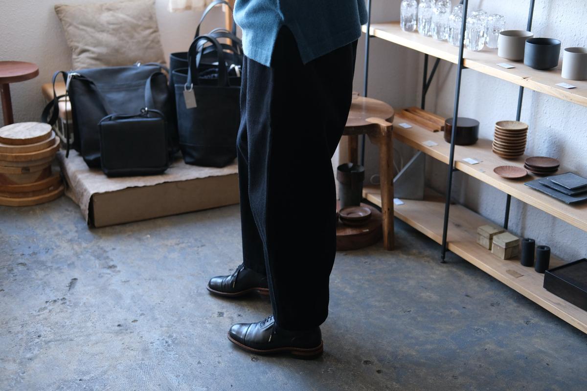 MITTAN / NMウールOCツイルパンツ 白黒 PT-125 / unisex