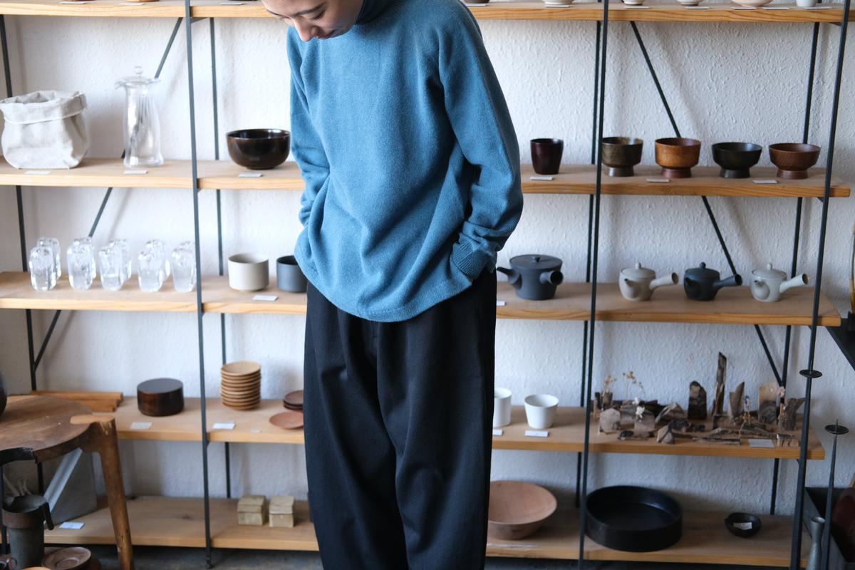 MITTAN / NMウールOCツイルパンツ 白黒 PT-125 / unisex