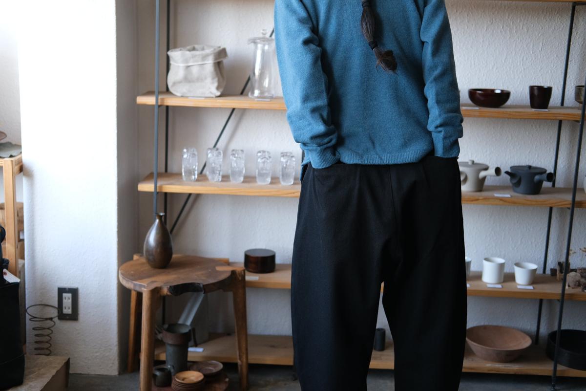 MITTAN / NMウールOCツイルパンツ 白黒 PT-125 / unisex