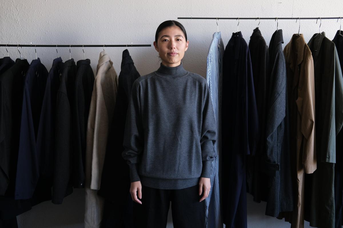 MITTAN / スーパー180'sウールタートル 黒 KN-37 / unisex