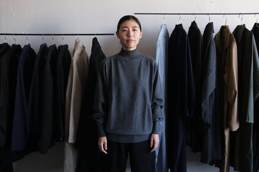 MITTAN / スーパー180'sウールタートル 黒 KN-37 / unisex