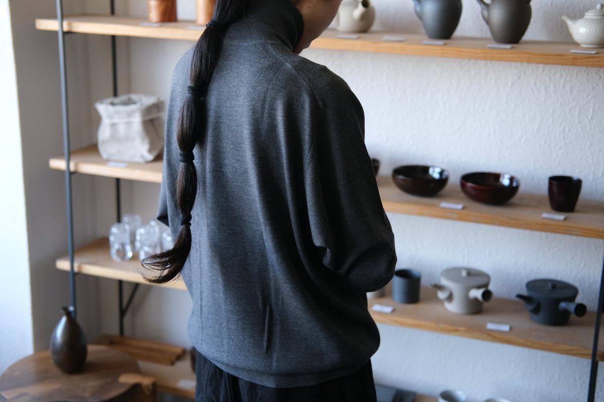 MITTAN / スーパー180'sウールタートル 黒 KN-37 / unisex