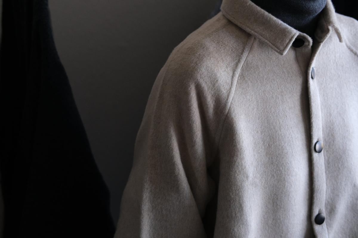 MITTAN / ウールシルクキャメルシャツ 濃灰 SH-108 / unisex