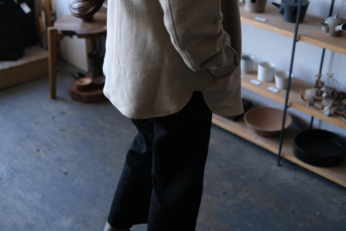 MITTAN / ウールシルクキャメルシャツ 濃灰 SH-108 / unisex