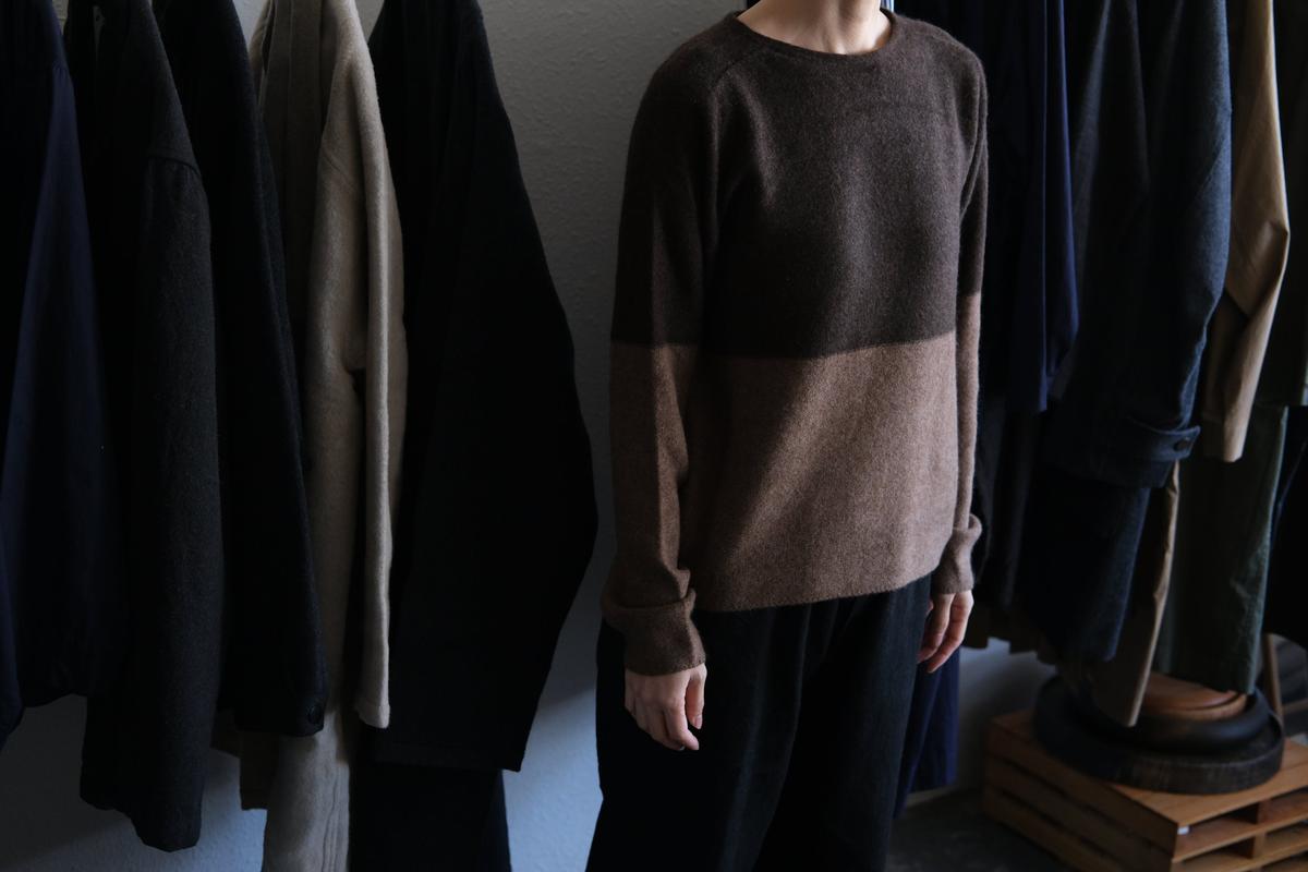 enrica cashmere sable knit｜natural×beige