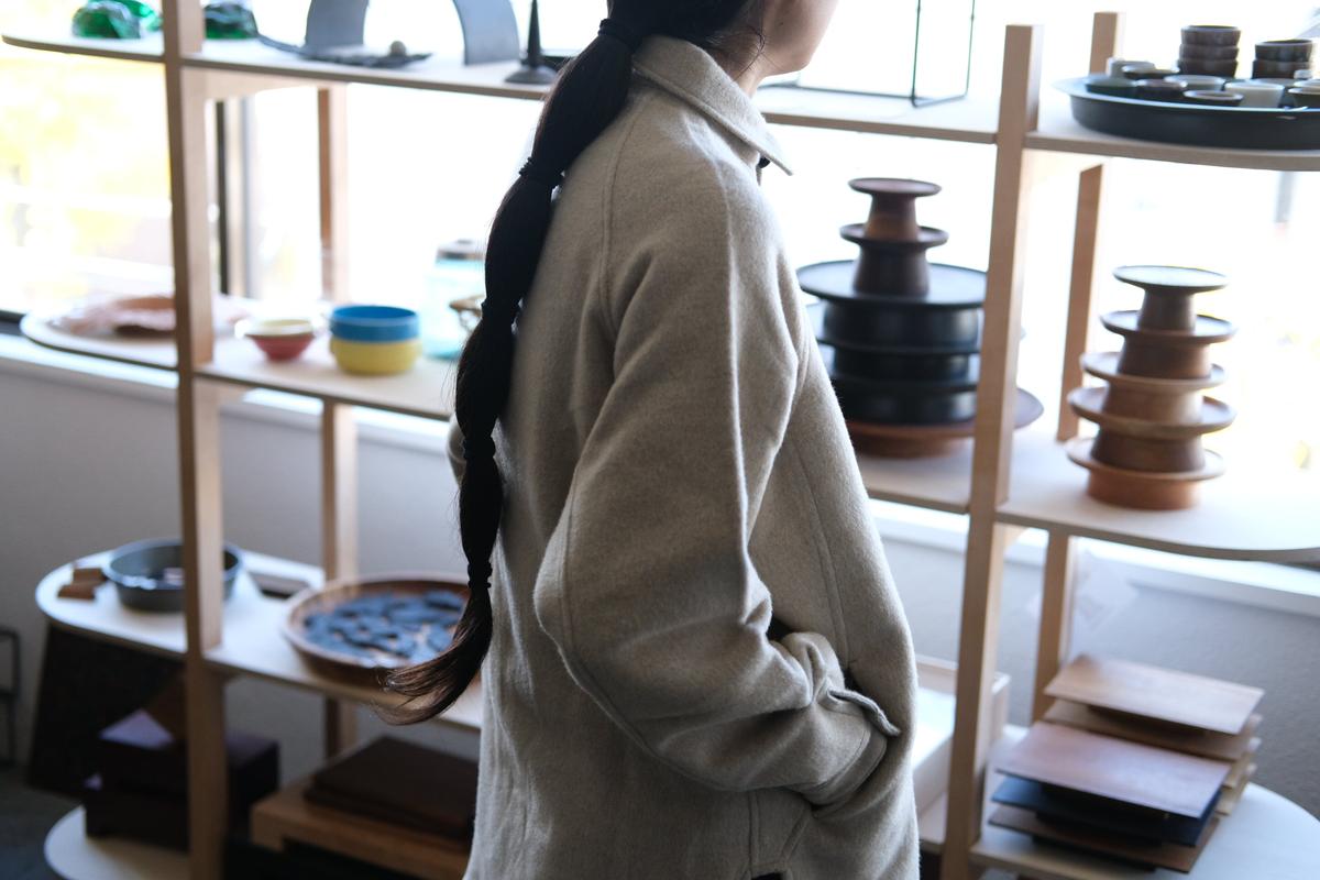 MITTAN / ウールシルクキャメルシャツ 濃灰 SH-108 / unisex