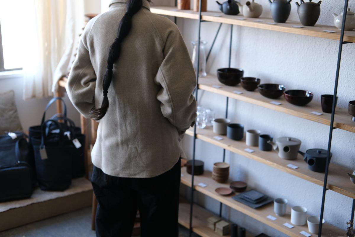 MITTAN / ウールシルクキャメルシャツ 濃灰 SH-108 / unisex