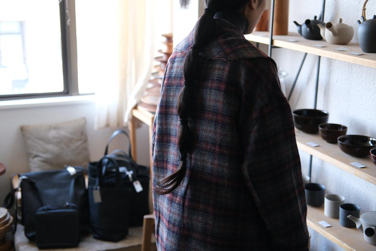enrica wool coat｜check