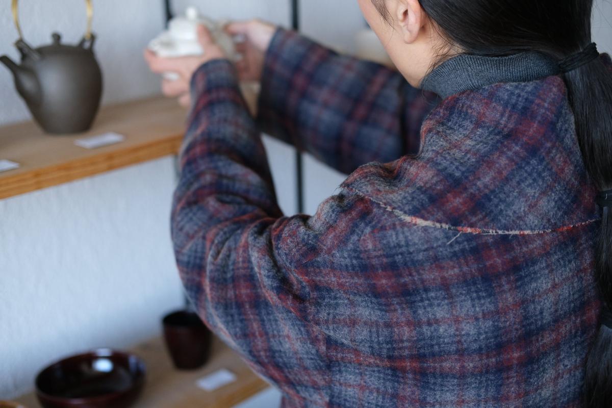 enrica wool coat｜check