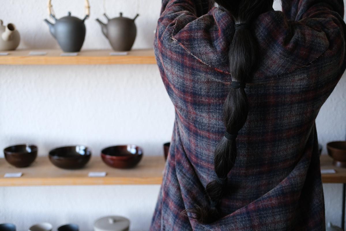 enrica wool coat｜check