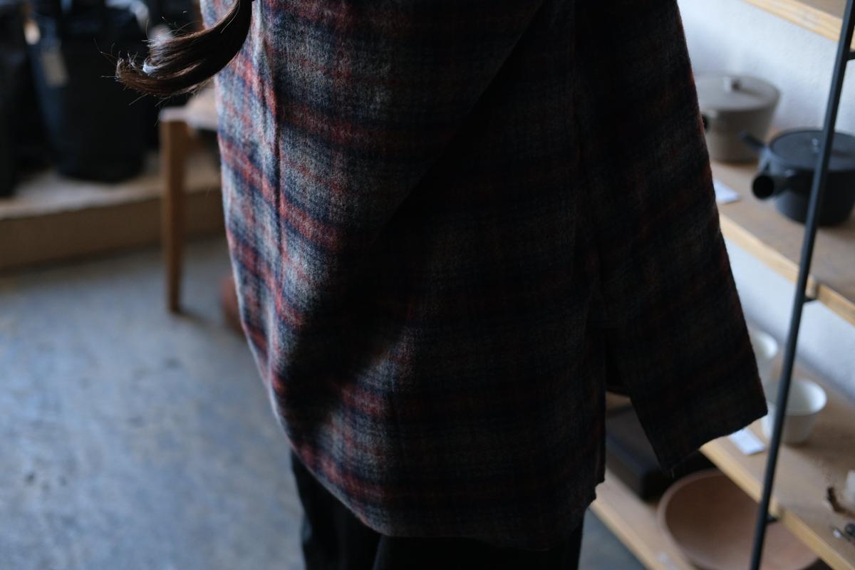 enrica wool coat｜check