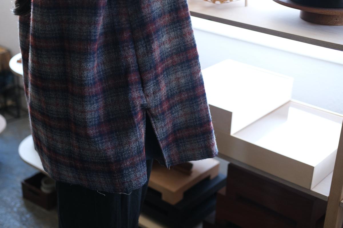 enrica wool coat｜check