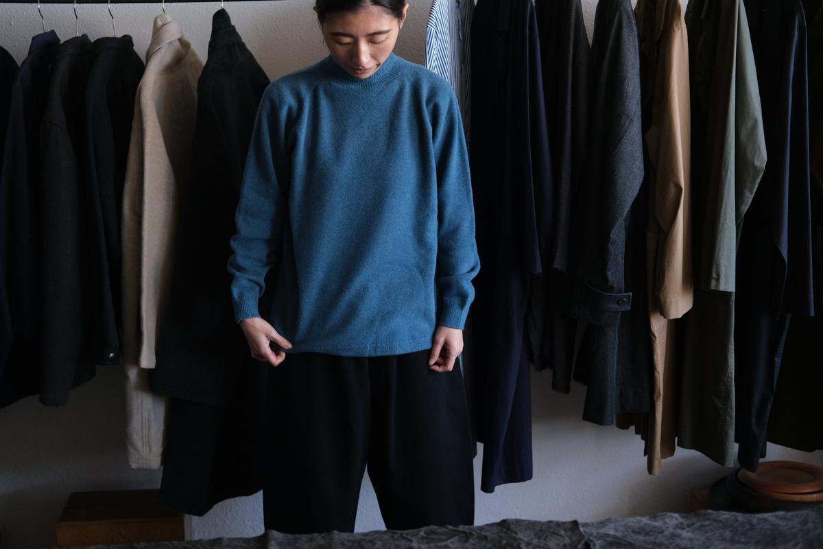 MITTAN / ウルグアイウールタートルセーター 薄灰 KN-34 / unisex