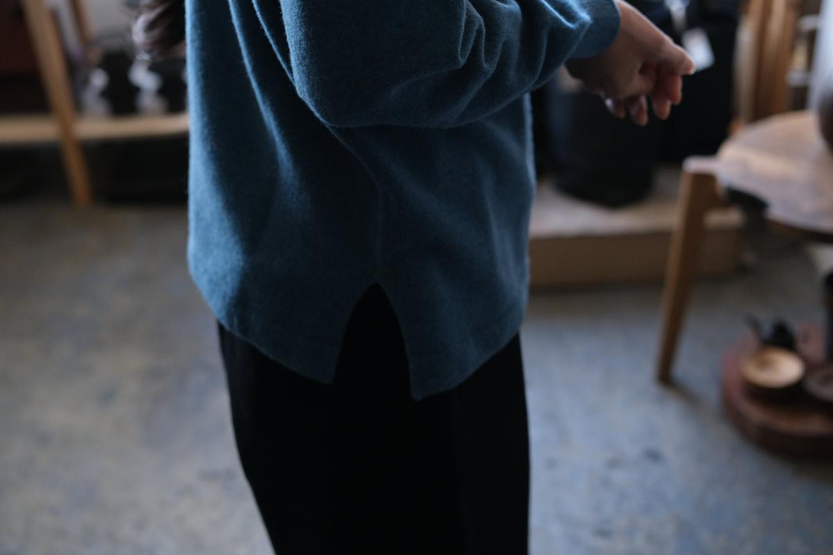 MITTAN / ウルグアイウールタートルセーター 浅葱 KN-34 / unisex