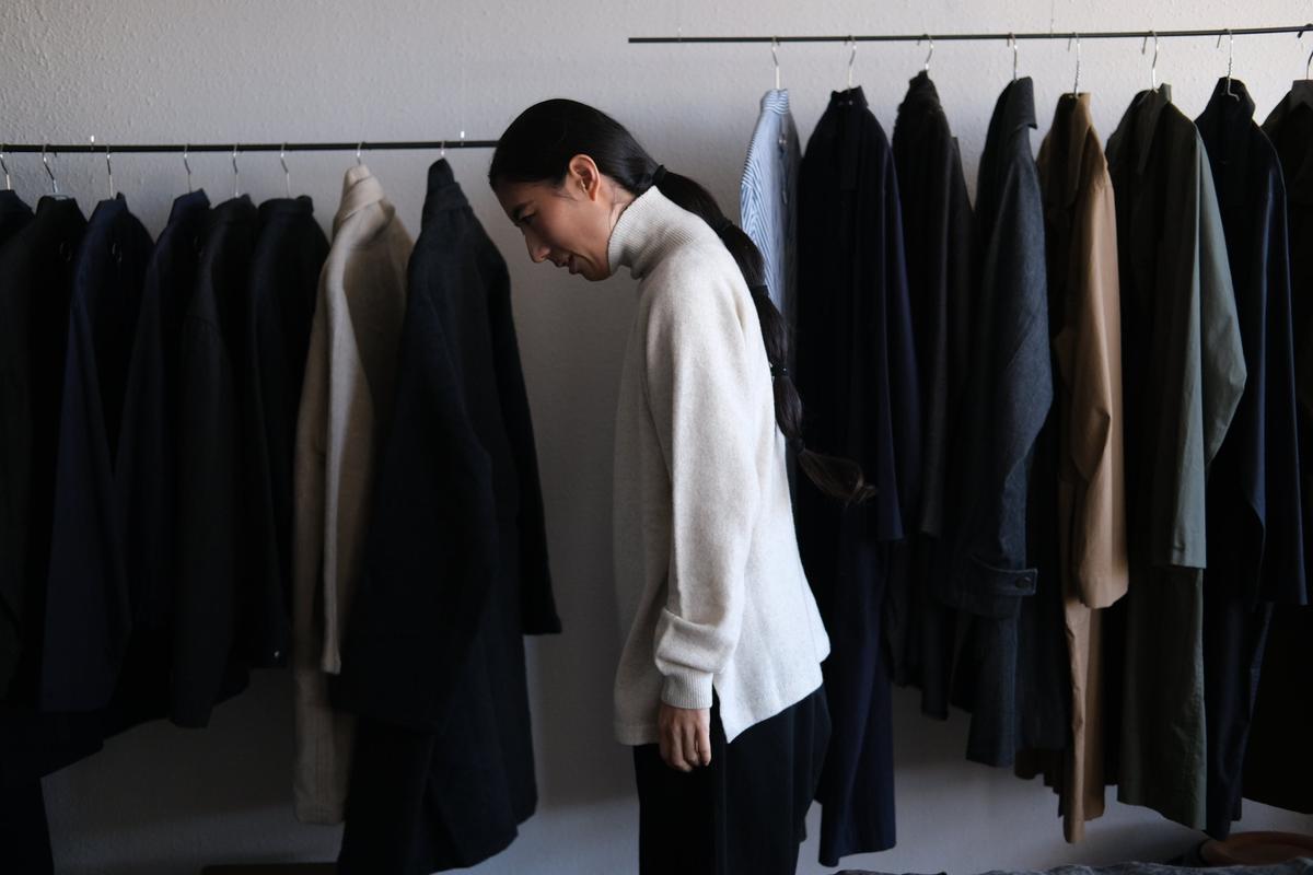 MITTAN / ウルグアイウールタートルセーター 薄灰 KN-34 / unisex