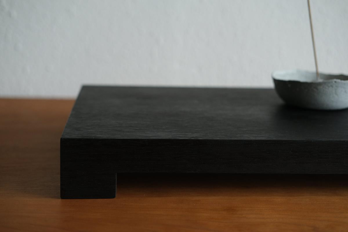 無垢材の切出し脚付き台 ウェンジ オイル仕上げ ＜5＞