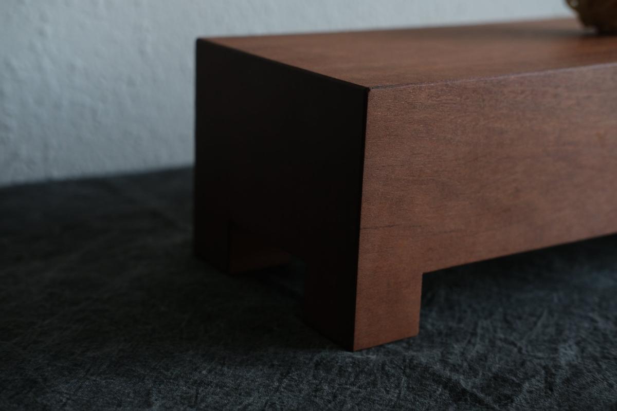 無垢材の切出し脚付き台 アサメラ オイル仕上げ ＜1＞