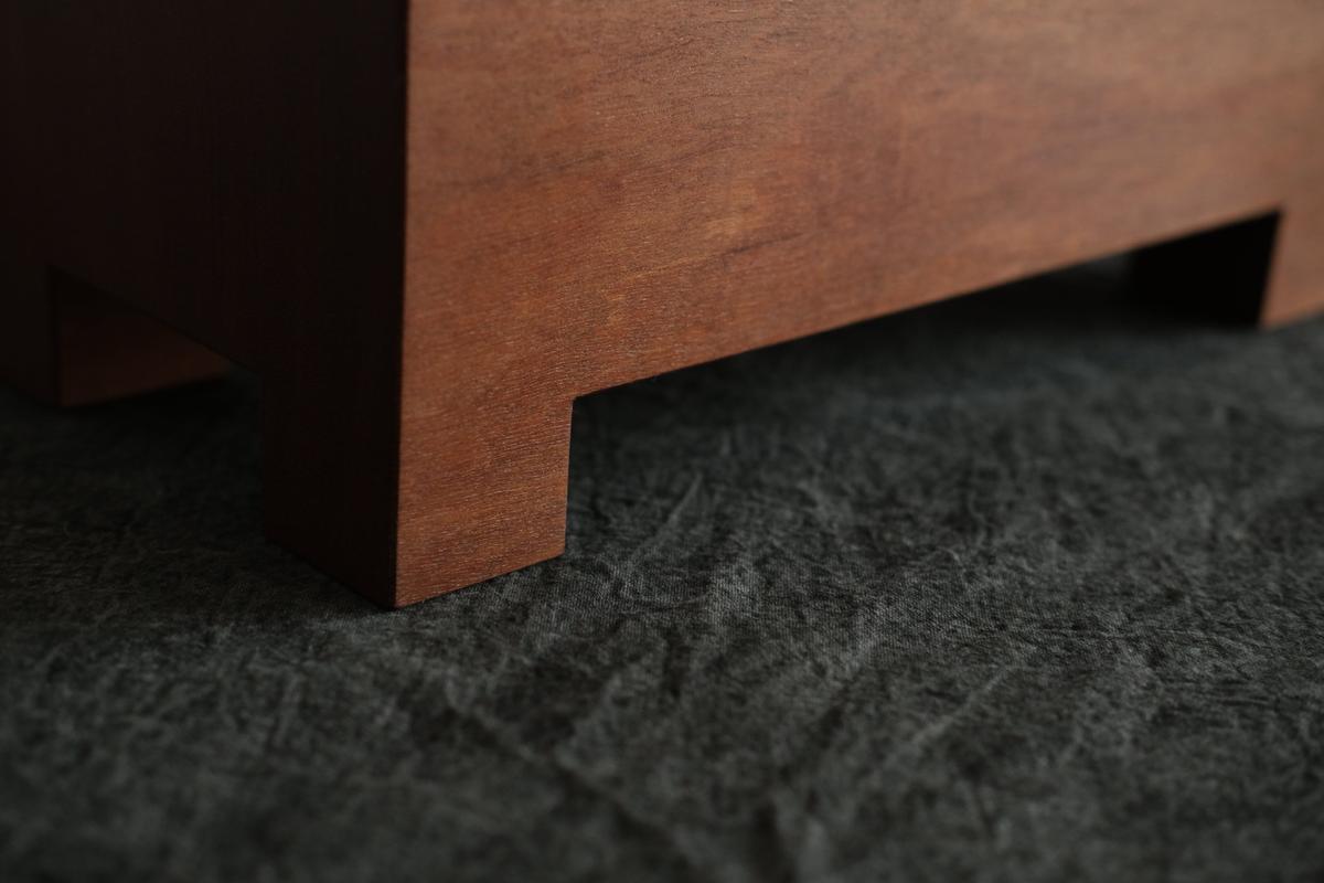 無垢材の切出し脚付き台 アサメラ オイル仕上げ ＜2＞