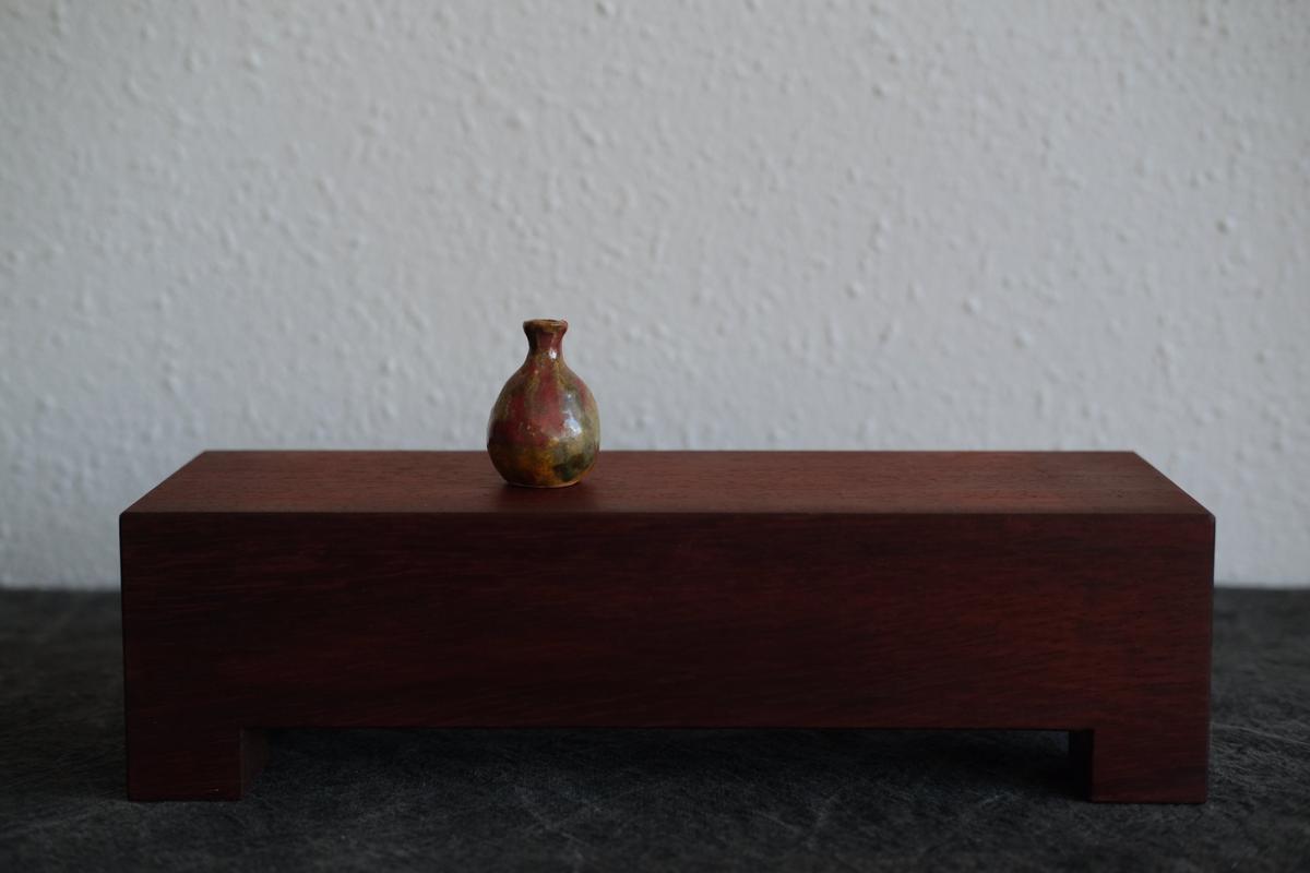 無垢材の切出し脚付き台 樹種不明 オイル仕上げ ＜3＞