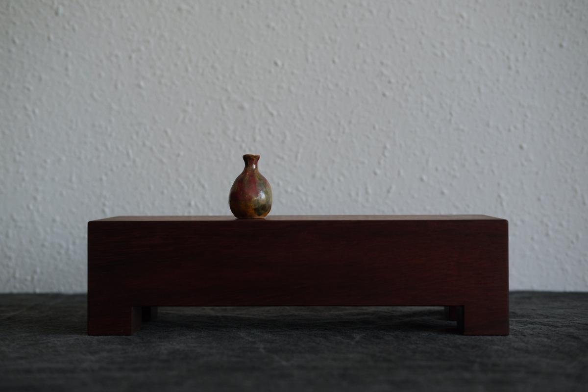 無垢材の切出し脚付き台 樹種不明 オイル仕上げ ＜3＞